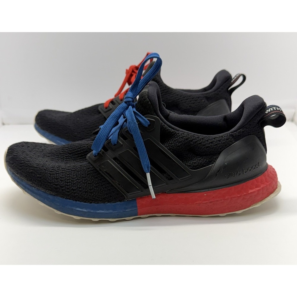 Adidas‎ Ultraboost DNA Shoes Men's Size 8 Black Red Blue Boost Primeknit FX7236